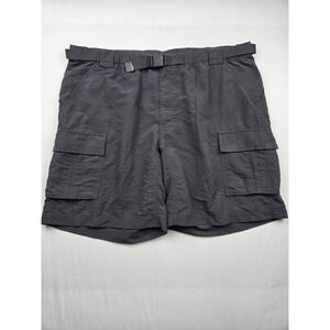 The North Face Men's XXL Gray Cargo Shorts Belted Nylon Hiking Outdoor